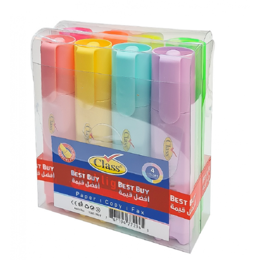 كلاس - عرض خاص مجموعتان من أقلام التحديد بأربعة ألوان - يتم التوصيل بواسطة توصيل فاست