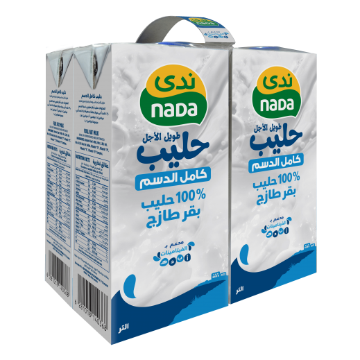 ندى - حليب طويل الأجل كامل الدسم - 4 × 1 لتر