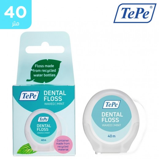 تيبي – خيط تنظيف ما بين الأسنان مشمّع بنكهة النعناع (40 متر)  - يتم التوصيل بواسطة توصيل فاست