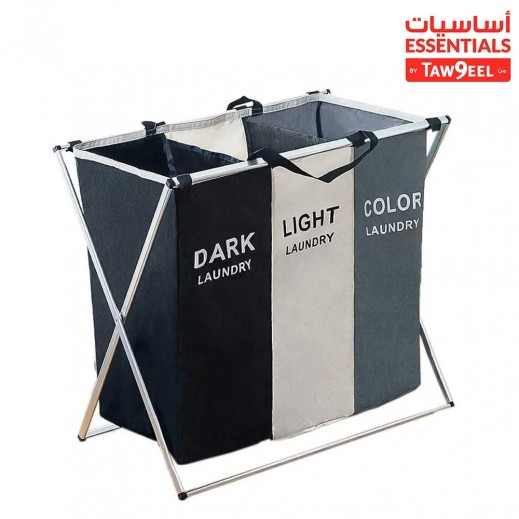 سلة ملابس الغسيل 3 أقسام - أساسيات توصيل - يتم التوصيل بواسطة توصيل فاست