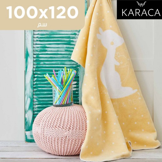 كاراجا - بطانية أطفال قطن تصميم كنغر 100 × 120 سم - يتم التوصيل بواسطة توصيل فاست