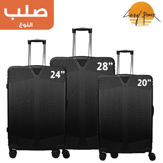 لاكي باور حقيبة سفر بعجلات أسود