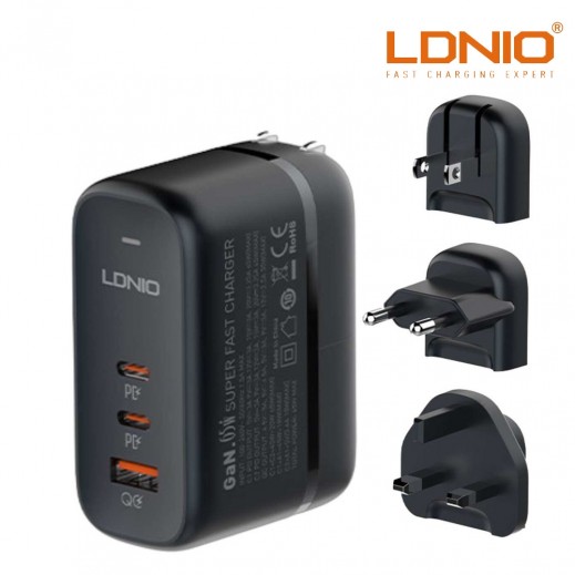 لدنيو - شاحن حائط سريع 65 واط - يتم التوصيل بواسطة توصيل فاست