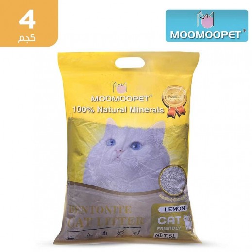 موموبيت - رمل متكتل لفضلات القطط بالليمون 4 كجم - يتم التوصيل بواسطة توصيل فاست