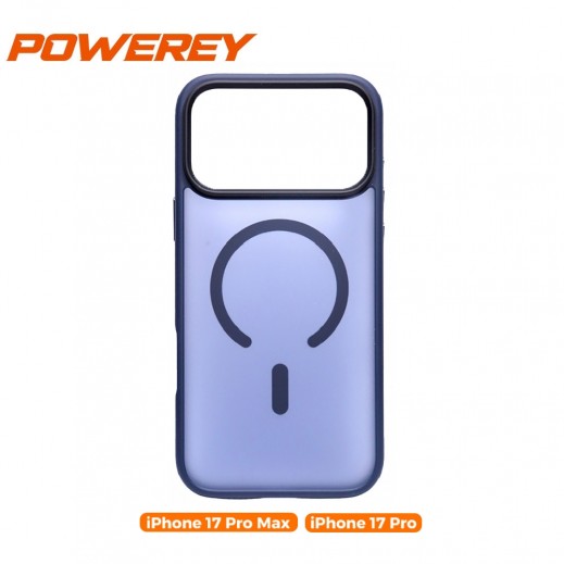 حافظة هاتف ماجسيف فروستد من البولي كربونات والبولي يوريثين لهاتف آيفون من باوري - كحلي