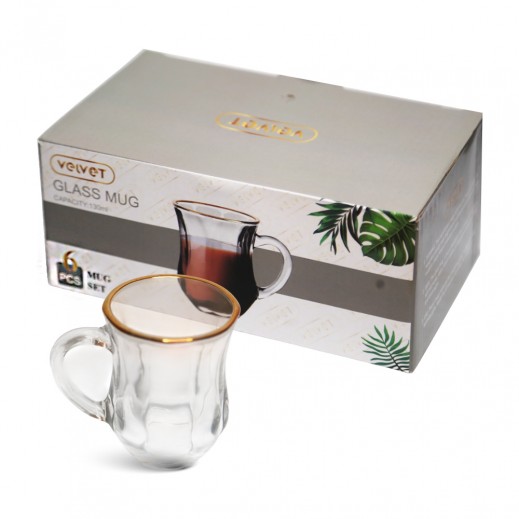 طقم من 6 فناجين شاي 130مل