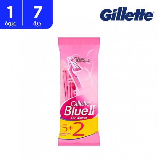جيليت - ماكينة حلاقة بلو 2 للنساء - 5 + 2 مجاناً - يتم التوصيل بواسطة توصيل فاست
