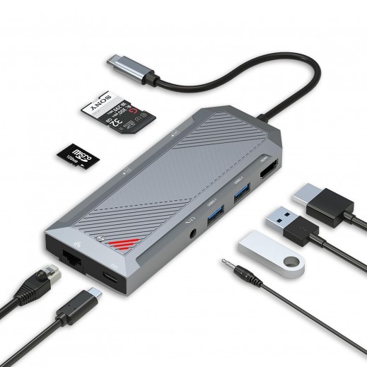 ريدراغون موزع UCA ذو 9 منافذ النوع سى - يتم التوصيل بواسطة  Taw9eel خلال يومين عمل 