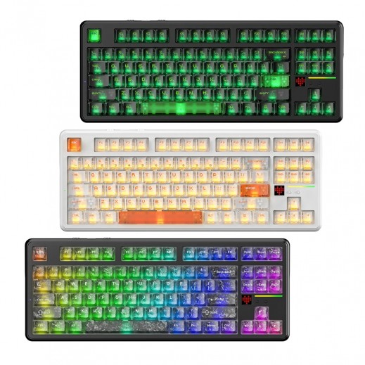 أتاك شارك إكس 87 ألترا لوحة مفاتيح الألعاب الميكانيكية ثلاثية الاتصال بإضاءة RGB  - يتم التوصيل بواسطة  Taw9eel خلال يومين عمل 