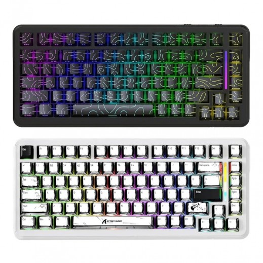 أتاك شارك لوحة مفاتيح الألعاب الميكانيكية X82PRO HE ULTRA تدعم ثلاثة أوضاع اتصال وإضاءة RGB  - يتم التوصيل بواسطة  Taw9eel خلال يومين عمل 
