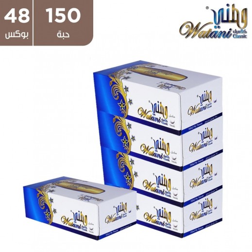 (وطنى - مناديل الوجه الكلاسيكية - 150 × 2 رقائق ( 48 علب