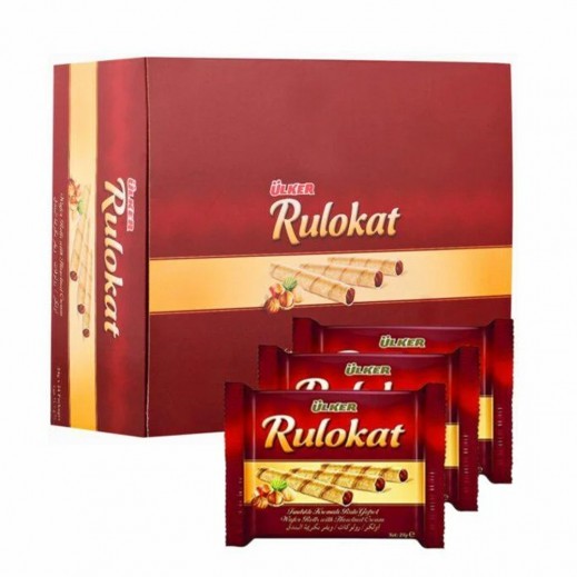 أولكر - لفائف الويفر رولوكات مع كريمة البندق 24 × 24 جرام - يتم التوصيل بواسطة توصيل فاست