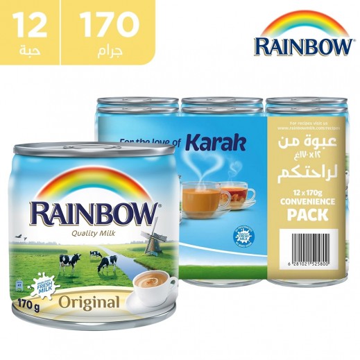 أبو قوس – حليب أصلي 12 × 170 جم - يتم التوصيل بواسطة توصيل فاست