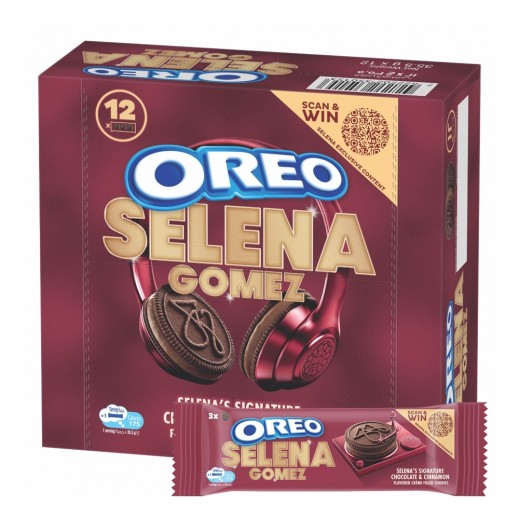 أوريو سيلينا غوميز كوكيز محشوة بكريمة الشوكولاتة والقرفة 12 × 35.5 جم