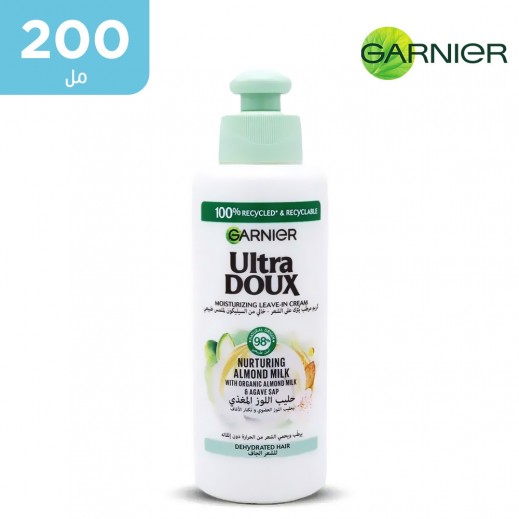 غارنييه - حليب مرطب يترك على الشعر بخلاصة حليب اللوز 200 مل  - يتم التوصيل بواسطة توصيل فاست