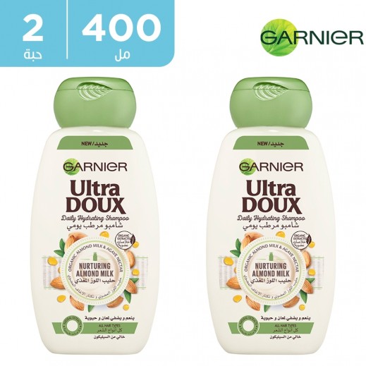 شامبو غارنييه  الترا دو بحليب اللوز المغذّي ( 2 × 400 مل)  - يتم التوصيل بواسطة توصيل فاست