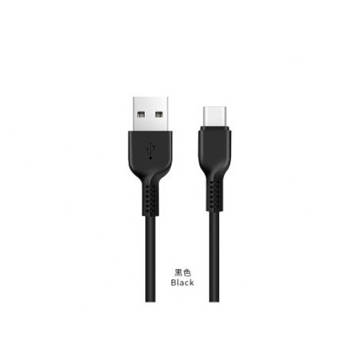 هوكو – كيبل TYPE- C  بطول 3 متر - اسود - يتم التوصيل بواسطة توصيل فاست