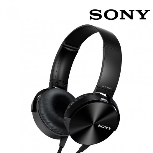 سوني سماعة رأس سلكية ذات صوت عميق – أسود