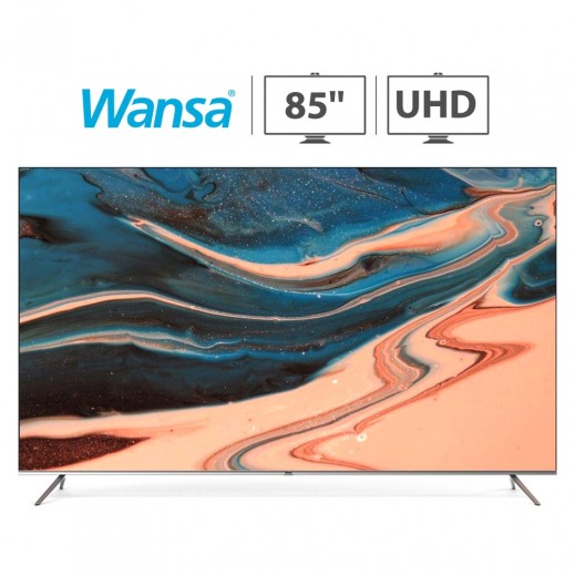 ونسا - تلفزيون جوجل LED فائق الوضوح 85 بوصة WUD85OGT63 - فضي - يتم التوصيل بواسطة Xcite فى خلال 3 ايام عمل