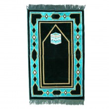 سجادة صلاة مكة سادة مقاس 70×110 سم تصميم 17 تركي أخضر