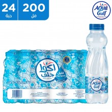 اكوا جلف مياه شرب إسينشل قليلة الصوديوم 24 × 200 مل 