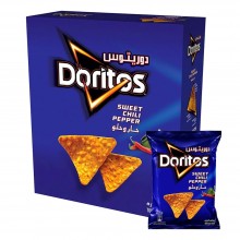 دوريتوس شيبس تورتيلا حار وحلو 12 × 21 جم 