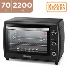 بلاك + ديكر – فرن بمشواة 70 لتر 2200 واط  – أسود