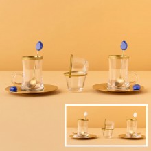 وابا طقم شاي وقهوة + ملاعق 24 حبة