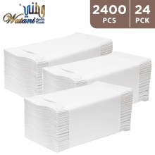 (وطنى - مناشف متداخلة - 100 × 2 رقائق (24 حبة