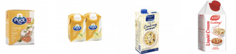 Cooking cream cartons