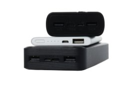 Various power banks showing different charging ports